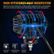 R4 Series | 4 Inch 60W LED Pods Light Flood Beam Amber Light