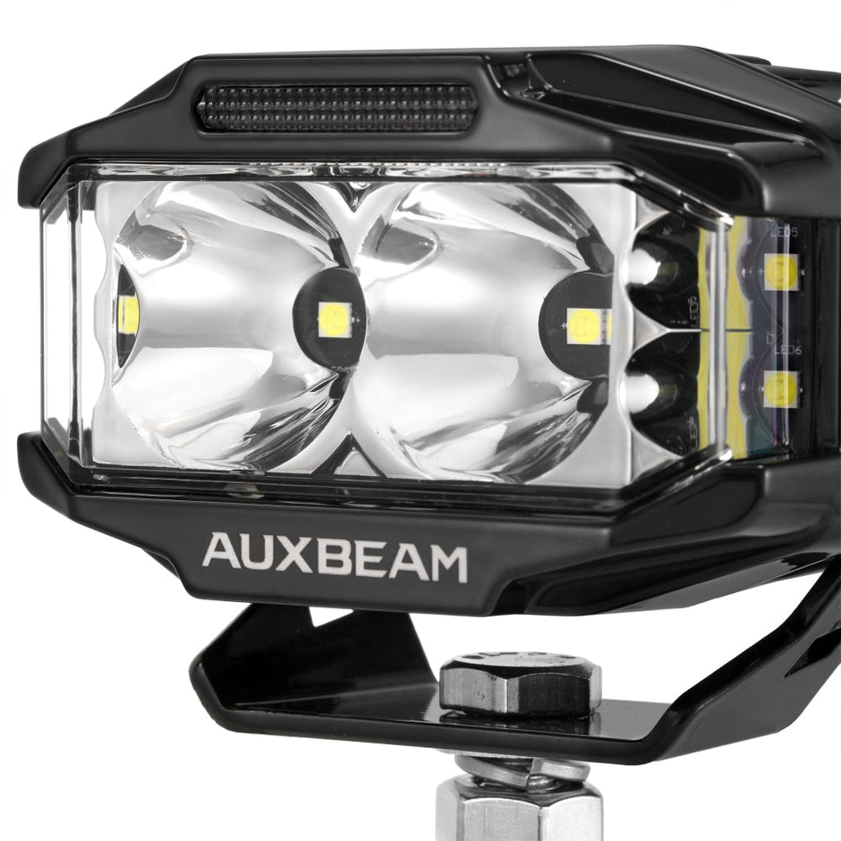 V-MAX Series | 4 Inch 72W 6960LM Combo Beam Side Shooter LED Rectangular Pod Lights with Amber DRL
