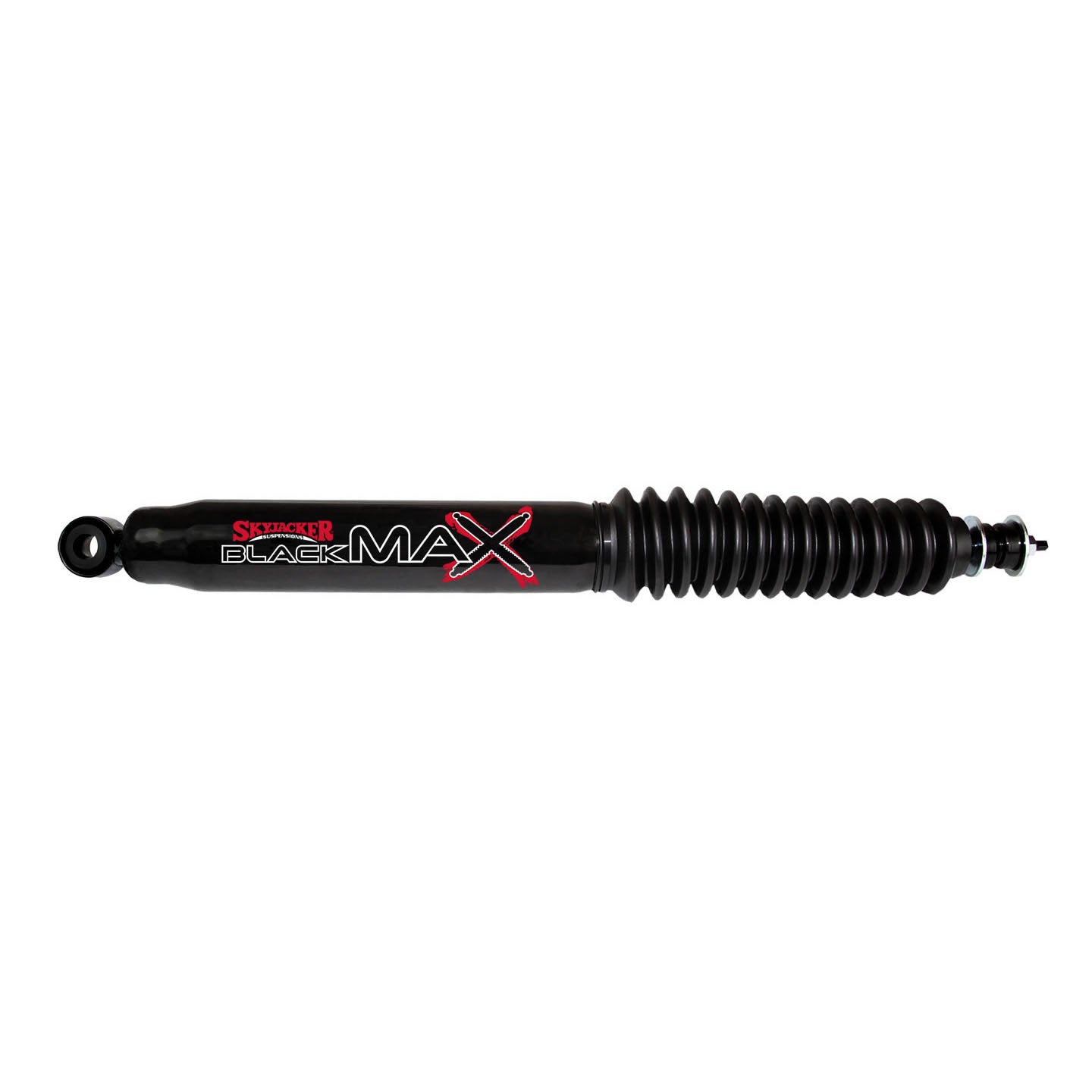 Black MAX Shock Absorber w/Black Boot 30.46 Inch Extended 17.42 Inch Collapsed 70-76 Ford F-100 77-79 Ford F-150 78-79 Ford Bronco 87-95 Jeep Wrangler 97-03 Ford F-150 04 Ford F-150 Heritage Skyjacker