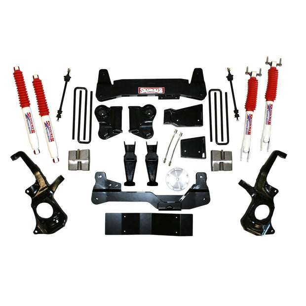 **Discontinued**Suspension Lift Kit 11-19 Silverado/Sierra 3500 HD w/Shock 7 Inch Lift Incl. Crossmembers Diff Skid Plate TB Brackets Nitro Shocks Skyjacker