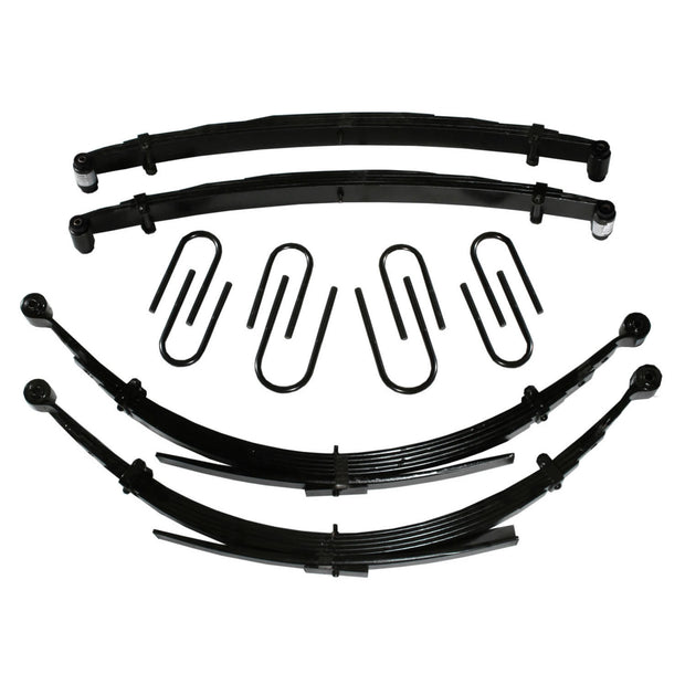 Chevy/GMC Lift Kit 2.5 Inch Lift 73-87 Pickup/Suburban For Use w/52 Inch Rear Springs Includes Front/Rear Leaf Springs Front/Rear U Bolt Kits Bushing Kit 73-86 K10 K15/K1500 Suburban Skyjacker