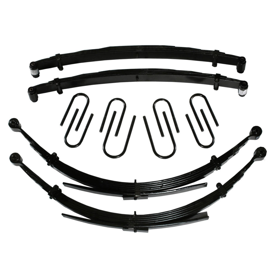 Chevy/GMC Lift Kit 2.5 Inch Lift 73-87 Pickup/Suburban For Use w/52 Inch Rear Springs Includes Front/Rear Leaf Springs Front/Rear U Bolt Kits Bushing Kit 73-74 K20 Pickup K25/K2500 Pickup Skyjacker