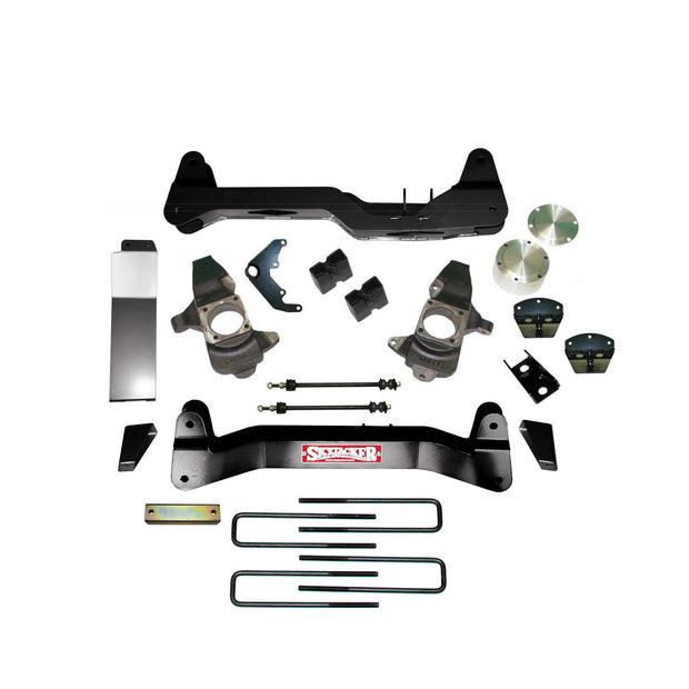 Lift Kit 6 Inch Lift  01-06 Silverado/Sierra W/Cross Members Differential Drop Bracket CV Spacer Rear Block U Bolt Knuckles Skid Plates Torsion Bar Drop Bracket Skyjacker