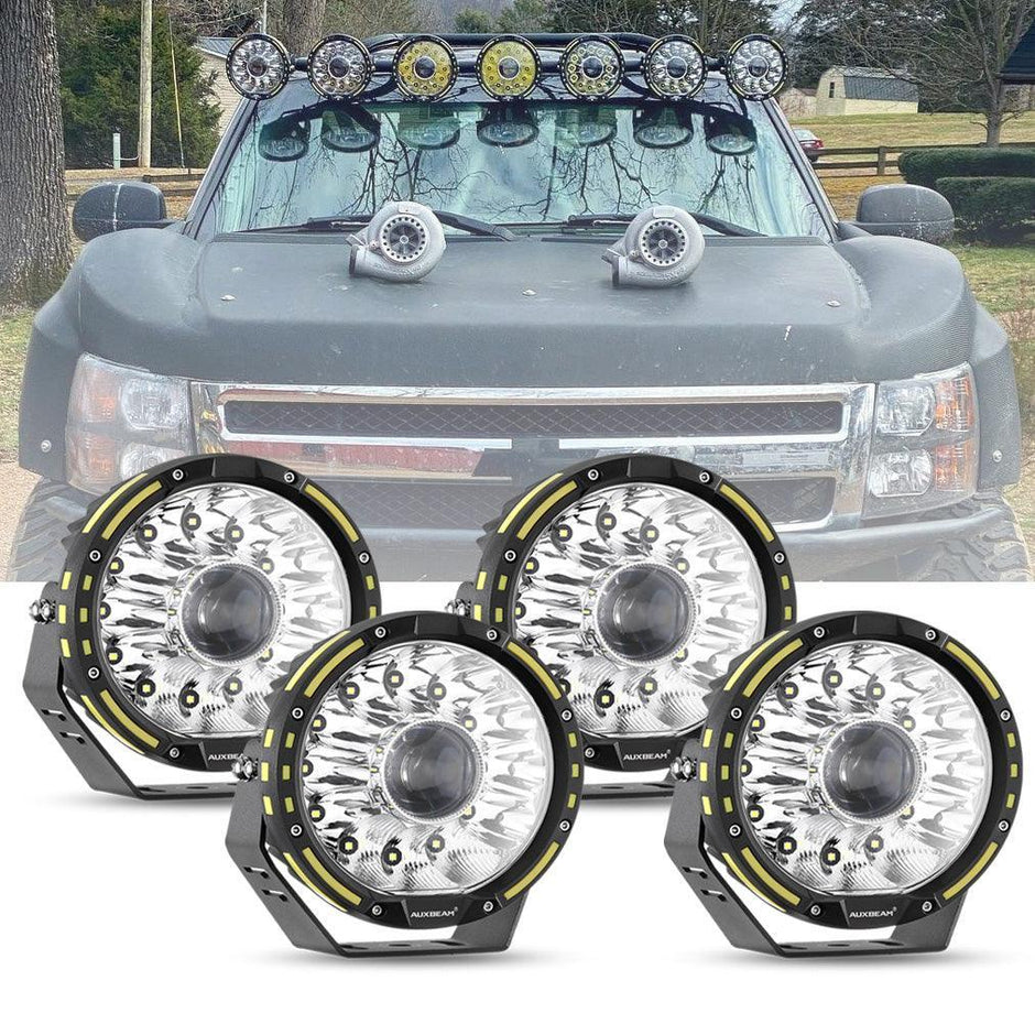 Chevy Led Light 7 INCH 12V Round Offroad LED Driving Lights for 2008 Chevy Silverado ...