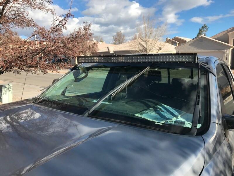 07-21 Tundra 52 Inch Curved LED Light Bar Roof Mounting Brackets Cali Raised LED