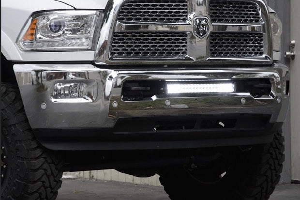 10-18 Dodge 2500/3500 22 Inch Bumper Hidden LED Light Bar Brackets Kit 5D Optic OSRAM 22 inch Dual Row LED Bar Combo Beam Cali Raised LED