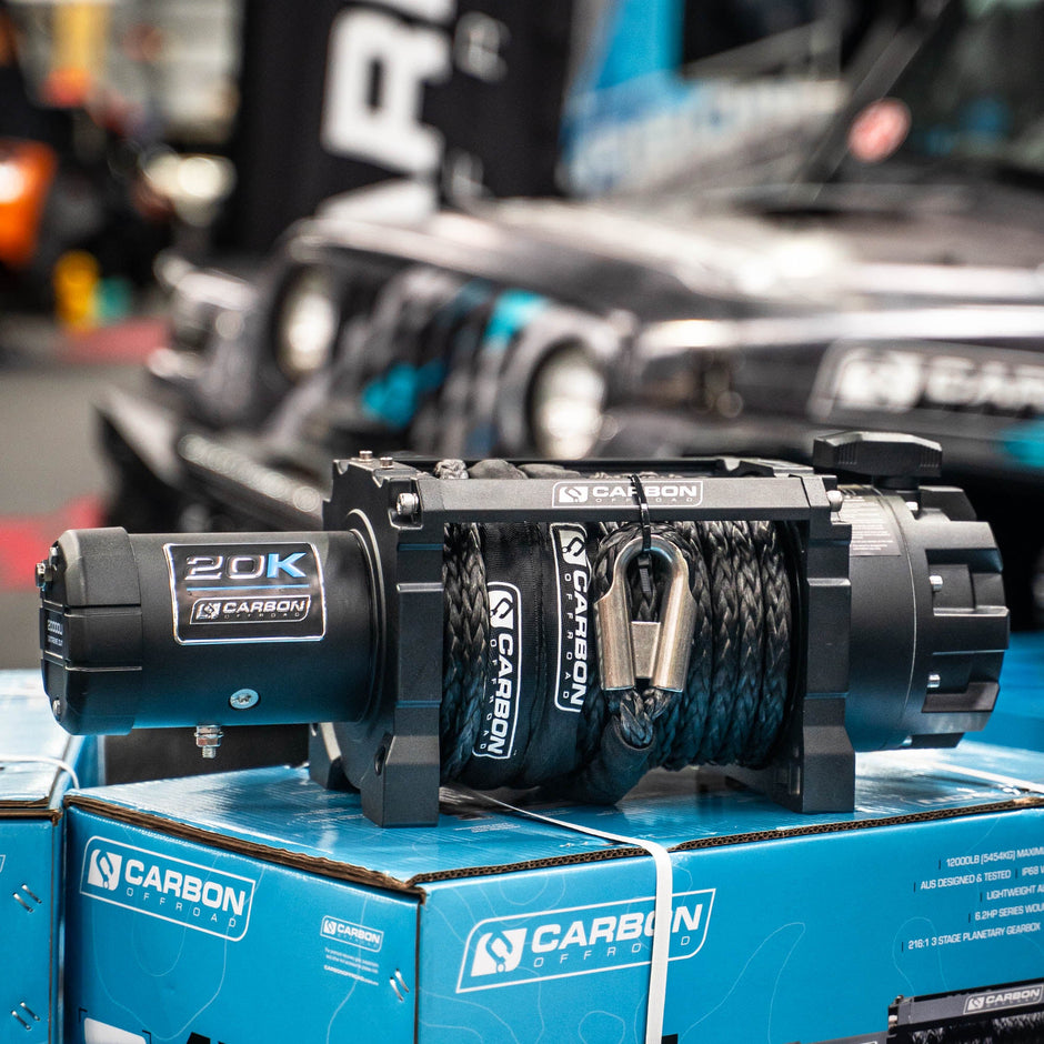 Carbon Scout Pro 20000lb Extreme Duty Truck Winch — Choose Your Colour