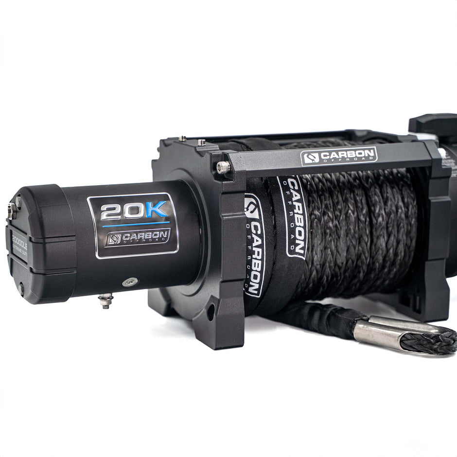 Carbon Scout Pro 20000lb Extreme Duty Truck Winch 24V — Choose Your Colour