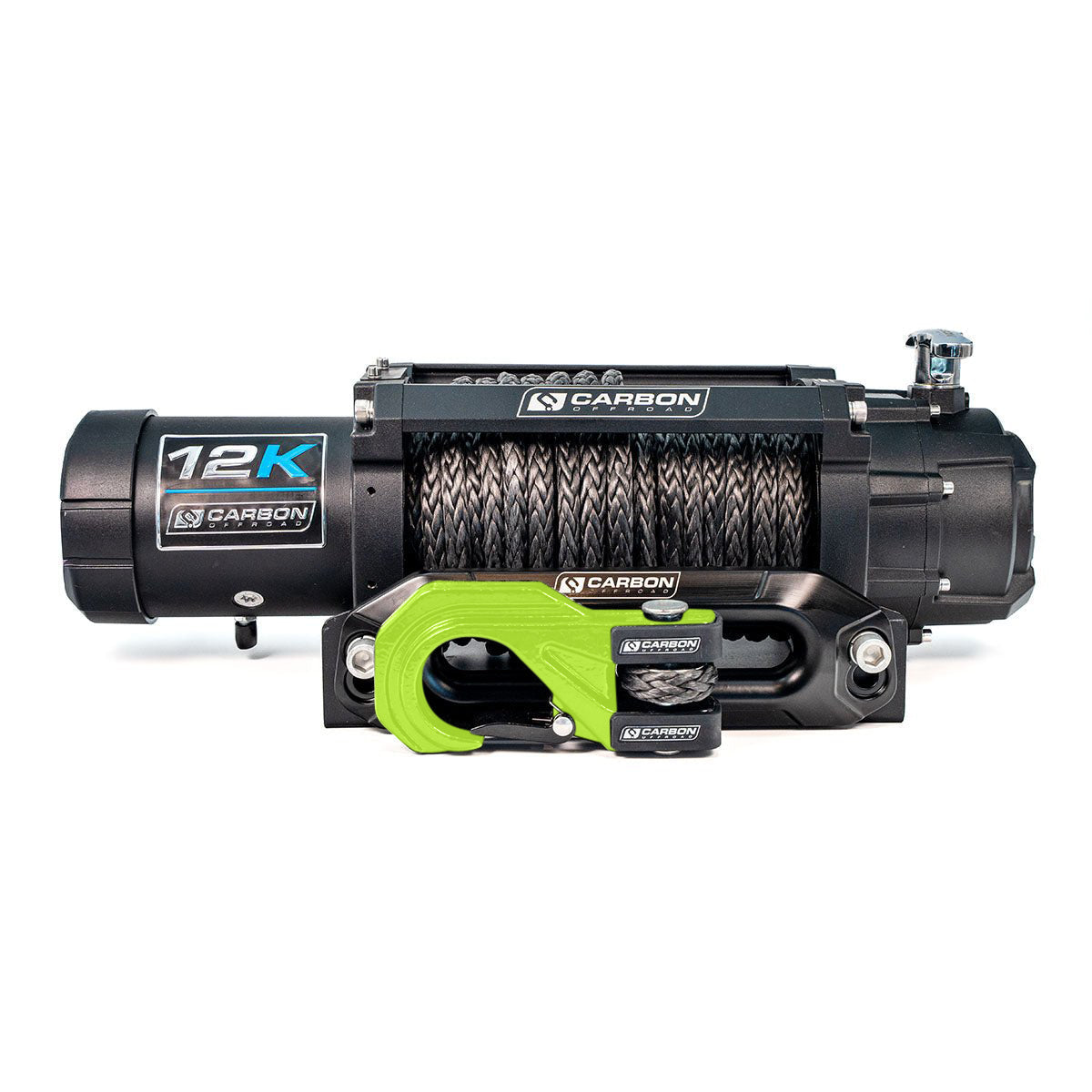 Carbon 12K 12000lb Winch V3X with MegaPro Hook — Choose Your Colour