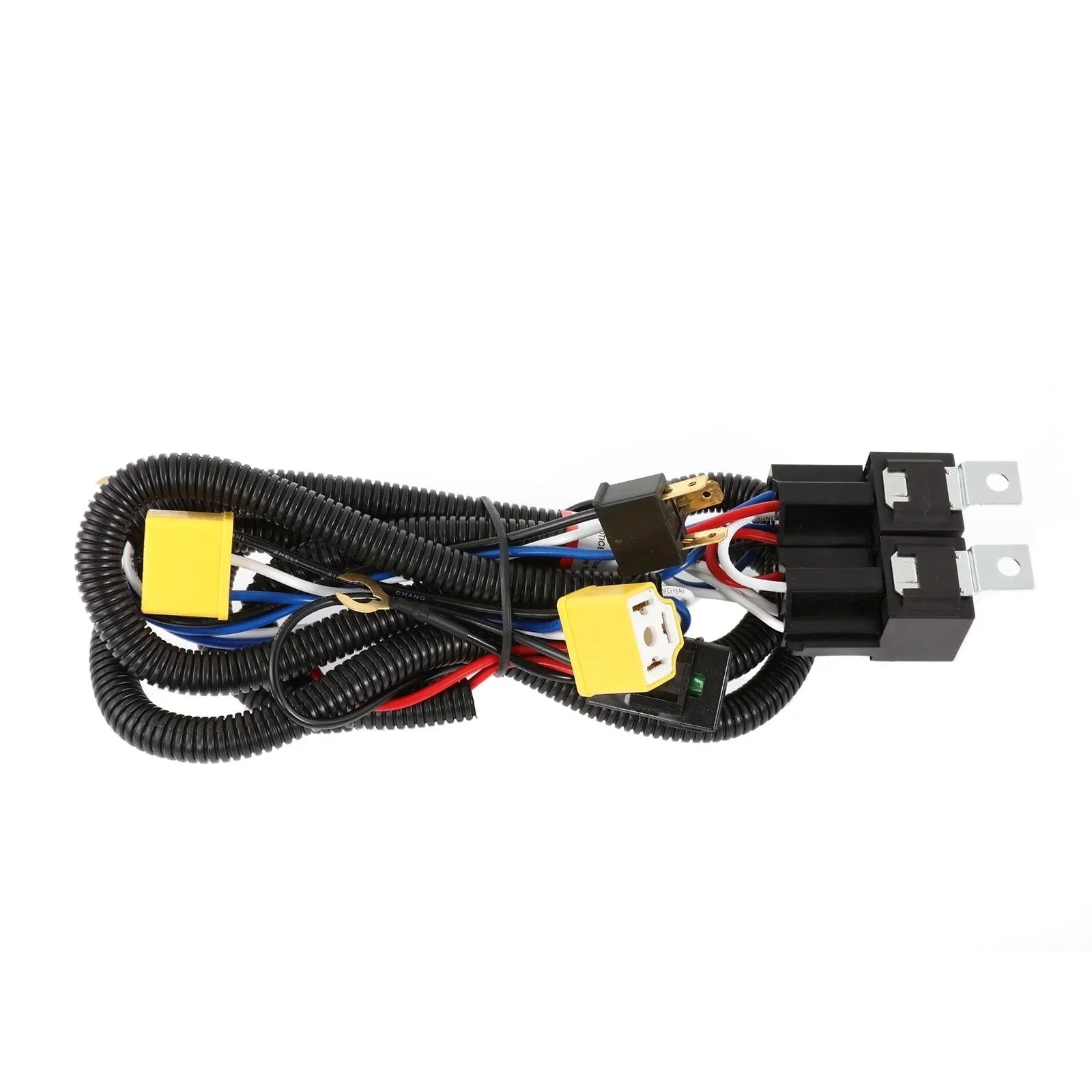 (2pcs/set) 2 Leads H4 LED Headlight Brightness Intensifier Wiring Harness, 9003 Headlight Relay Harness Kit with Fuse for 5x7 7x6 H6054 6054 Headlight