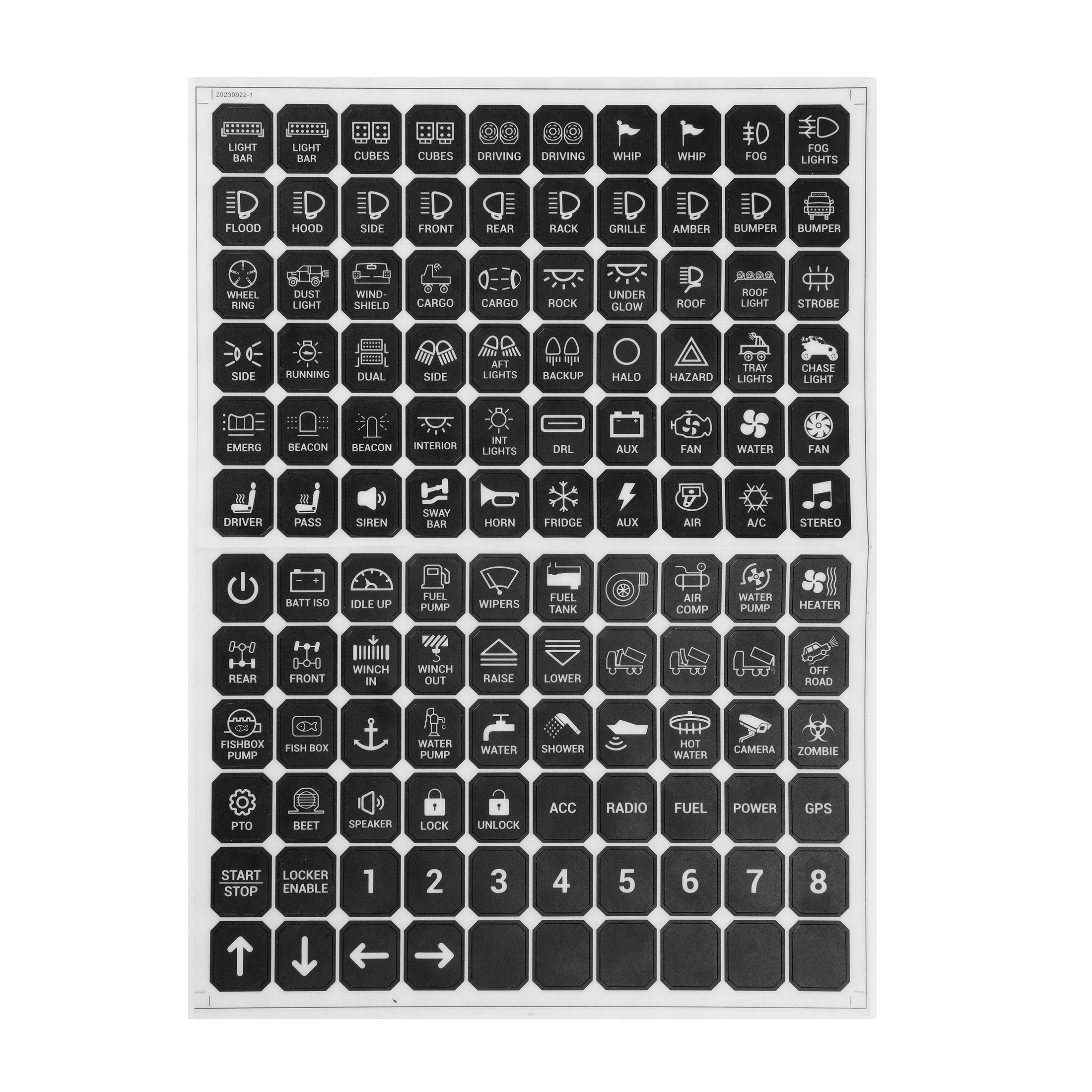 160 Universal Stickers for Switch Panel