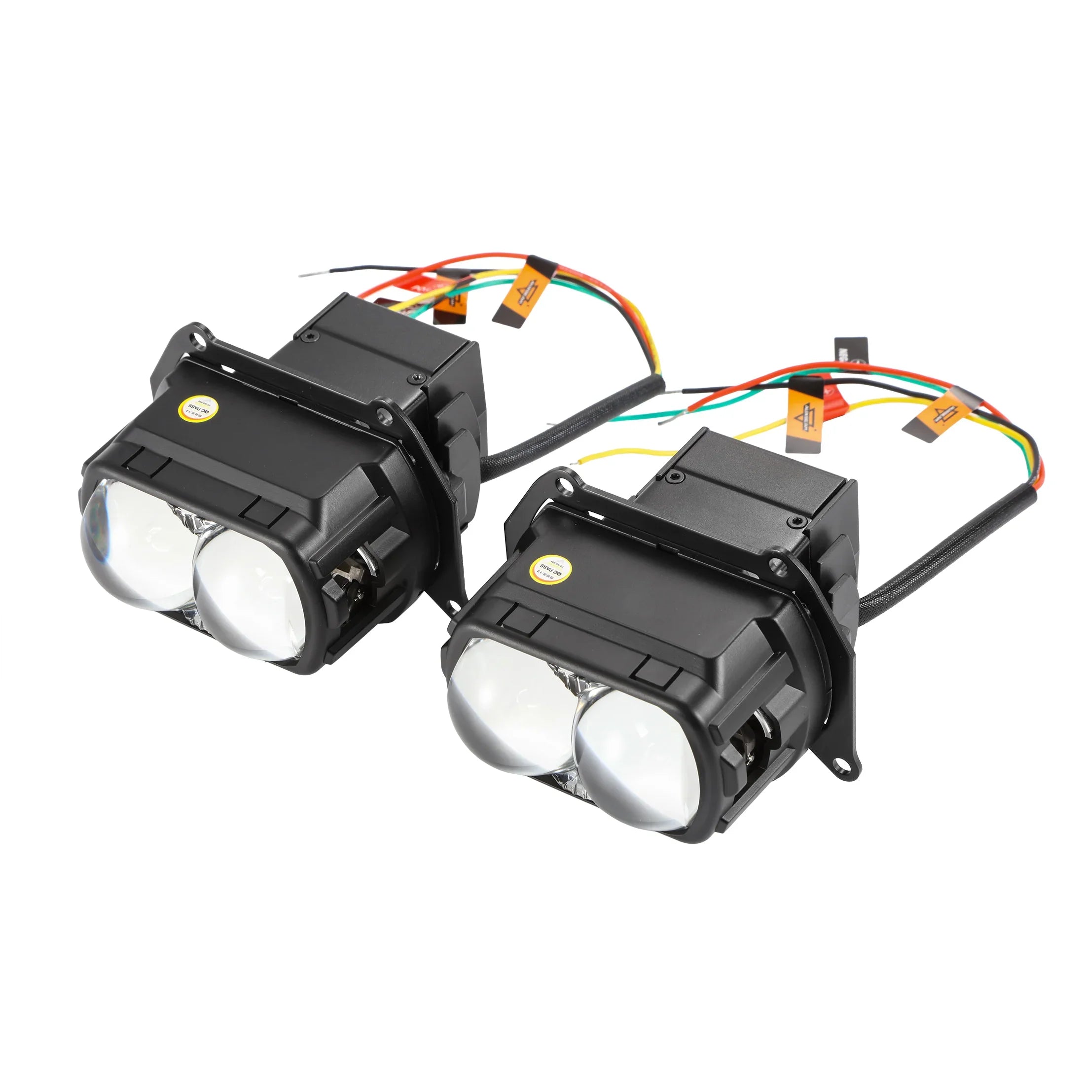 (2pcs/Set)3.5 inch 132W Hyperbolic Rectangular Bi-LED Projector Lens Headlight K9 Series, Retrofit Cutting Installation-K9 Bi-Lens projector