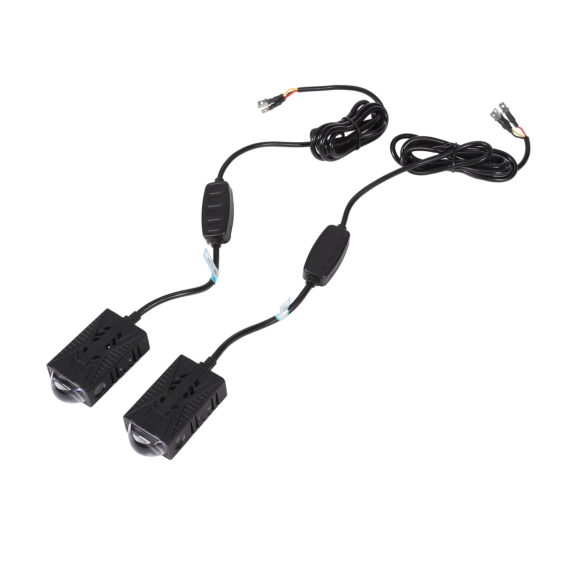 0.82'' Dual-Color Bi-LED Grille Projector Lights – 6000K White / 3000K Amber Hi-Lo Beam for SUV Truck ATV UTV