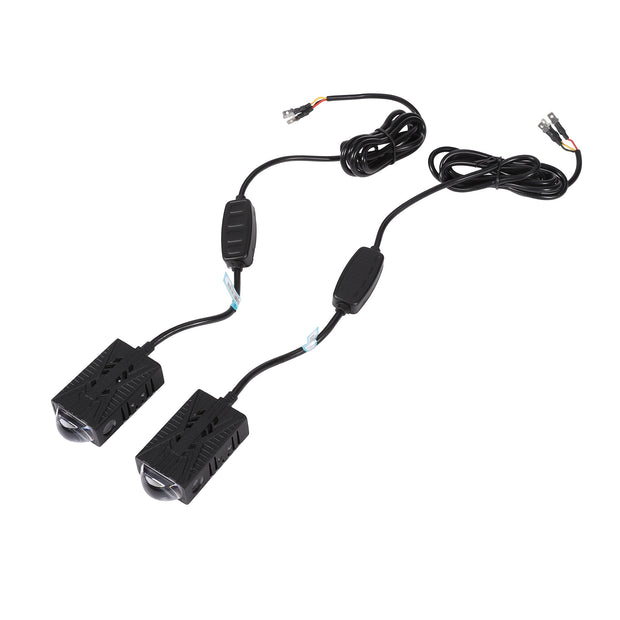 0.82'' Dual-Color Bi-LED Grille Projector Lights – 6000K White / 3000K Amber Hi-Lo Beam for SUV Truck ATV UTV