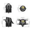 (2pcs/Set)2 Inch 80W Bi-LED Projector Lens Fog Light 6000K Hyperboloid Lens Fog Light With High Beam Auxiliary Beam For Toyota