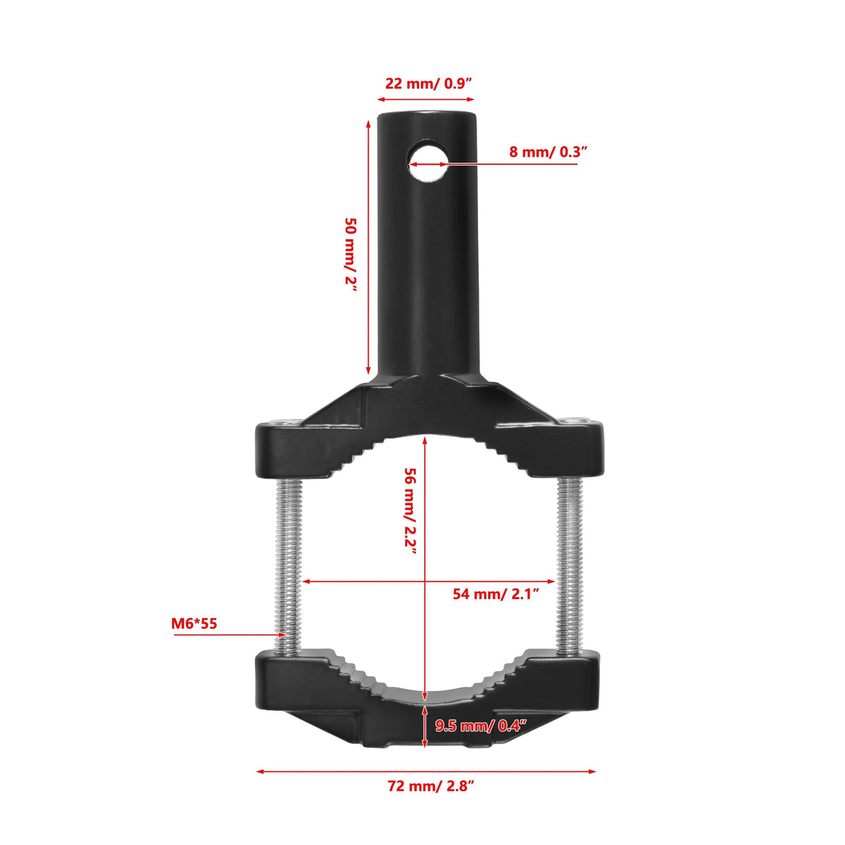 Universal Spotlight Tube Clamp Mount Bracket 20-56mm | Pair