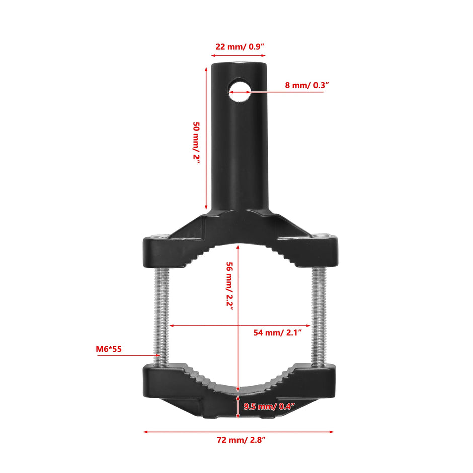 Universal Spotlight Tube Clamp Mount Bracket 20-56mm | Pair
