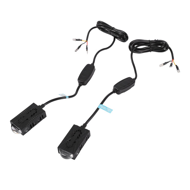 0.66'' Dual-Color Bi-LED Grille Projector Lights – 6000K White / 3000K Amber Hi-Lo Beam for SUV Truck ATV UTV