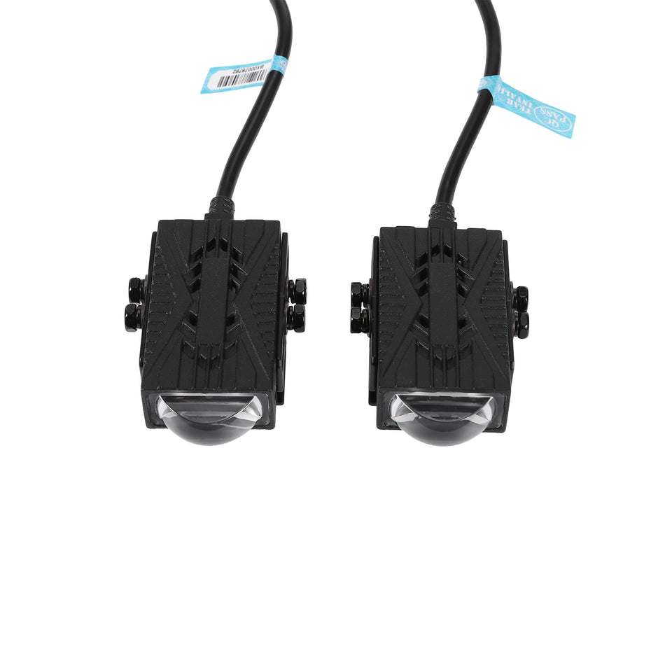 0.66'' Dual-Color Bi-LED Grille Projector Lights – 6000K White / 3000K Amber Hi-Lo Beam for SUV Truck ATV UTV