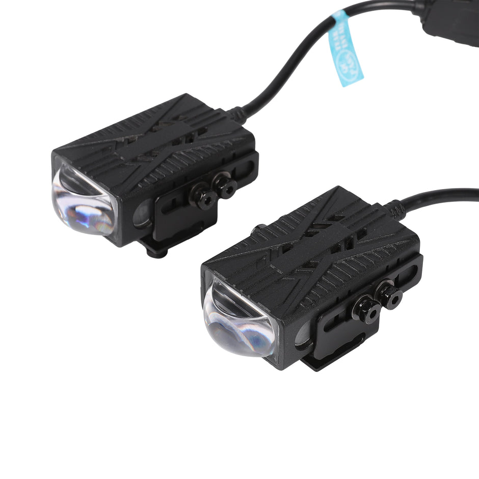 0.82'' Dual-Color Bi-LED Grille Projector Lights – 6000K White / 3000K Amber Hi-Lo Beam for SUV Truck ATV UTV