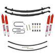 Suspension Lift Kit w/Shock 1.5-2 Inch Lift Incl. Front Leaf Springs Front U Bolt Kit Front Bushing Kit Rear Add-A-Leafs Skyjacker