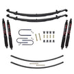 Suspension Lift Kit w/Shock Black MAX Shocks 2.5 Inch Front/2 Inch Rear Lift Incl. Front Leaf Springs Front U Bolt Kit Front Bushing Kit Rear Add-A-Leafs Skyjacker