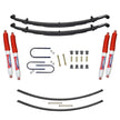 Suspension Lift Kit w/Shock Nitro Shocks 2.5 Inch Front/2 Inch Rear Lift Incl. Front Leaf Springs Front U Bolt Kit Front Bushing Kit Rear Add-A-Leafs Skyjacker
