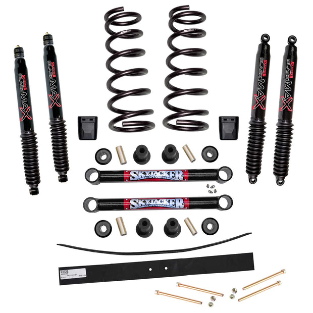 Suspension Lift Kit w/Shock Black MAX Shocks 3.5-4 Inch Lift Incl. Coil Springs Skyjacker