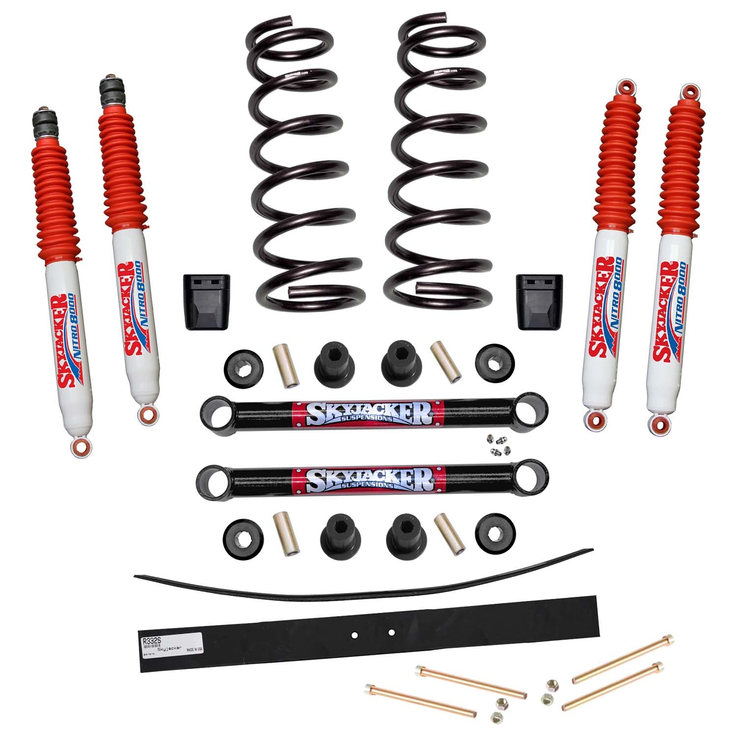 Suspension Lift Kit w/Shock Nitro Shocks 3.5-4 Inch Lift Incl. Coil Springs Skyjacker