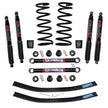 Suspension Lift Kit w/Shock Black MAX Shocks 3 Inch Lift Incl. Front Coil Springs Rear Add-A-Leafs U Bolt Kit Lower Links Bump Stops Skyjacker