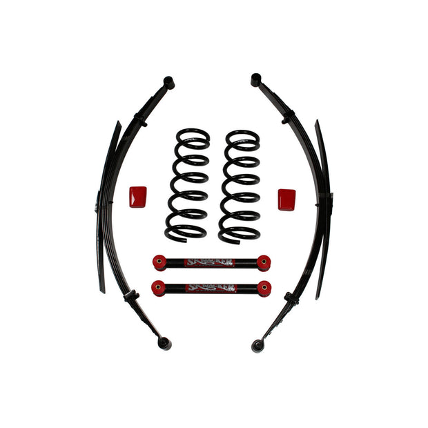Standard Class 1 Lift Kit 3 Inch Lift 94-99 Dodge Ram 1500 Includes Front Coil Springs Rear Leaf Springs Rear U Bolts Lower Links Bump Stops Skyjacker