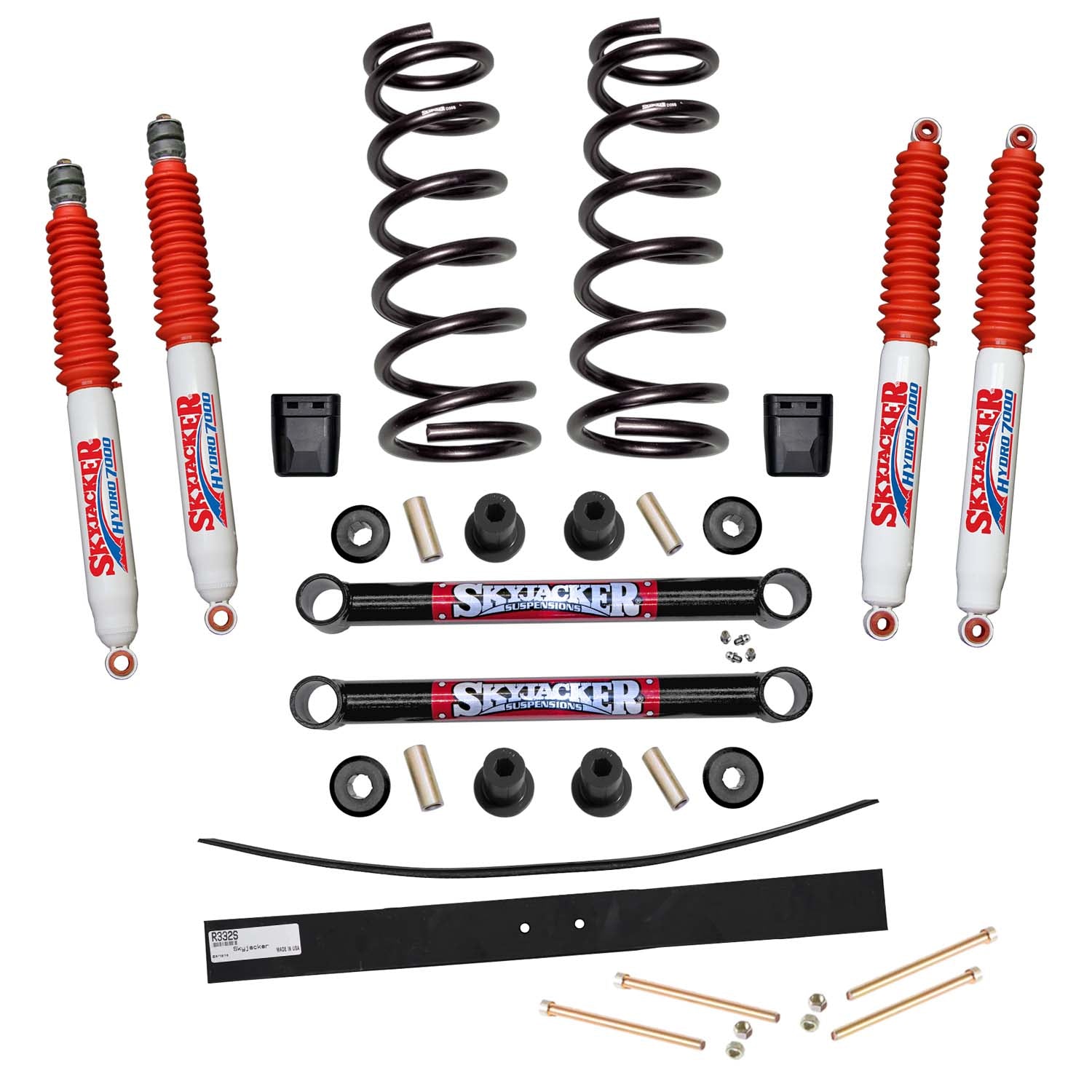 Suspension Lift Kit w/Shock 2.5-3.5 Inch Lift Incl. Front Springs Add-A-Leafs Skyjacker