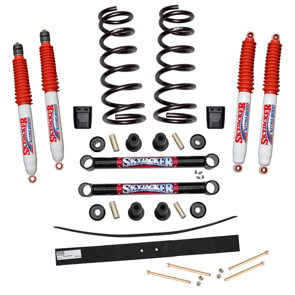 Suspension Lift Kit w/Shock Nitro Shocks 2.5-3.5 Inch Lift Incl. Front Springs Add-A-Leafs Skyjacker