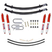 Suspension Lift Kit w/Shock 4 Inch Lift Incl. Front Leaf Springs Front U Bolt Kit Front Bushing Kit Rear Add-A-Leafs Skyjacker