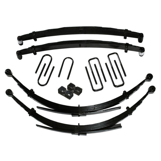 Lift Kit 4 Inch Front/2.5 Inch Rear Lift 92-93 Dodge W250/W350 Includes Front/Rear Leaf Springs Front/Rear U Bolt Kits Front/Rear Bushing Kit Rear Block Skyjacker