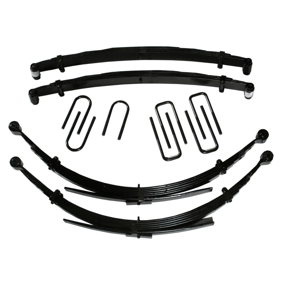 Lift Kit 6 Inch Front/4.5 Inch Rear Lift 89-91 Dodge W250/W350 Includes Front/Rear Leaf Springs Front/Rear U Bolt Kits Front Bushing Kit Skyjacker
