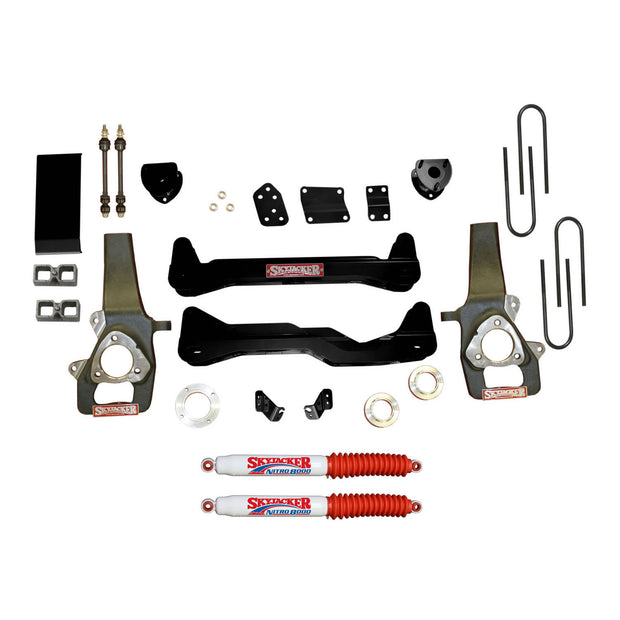 Suspension Lift Kit w/Shock Nitro Shocks 4 Inch Lift 4 Shocks 06-08 Dodge Ram 1500 Skyjacker