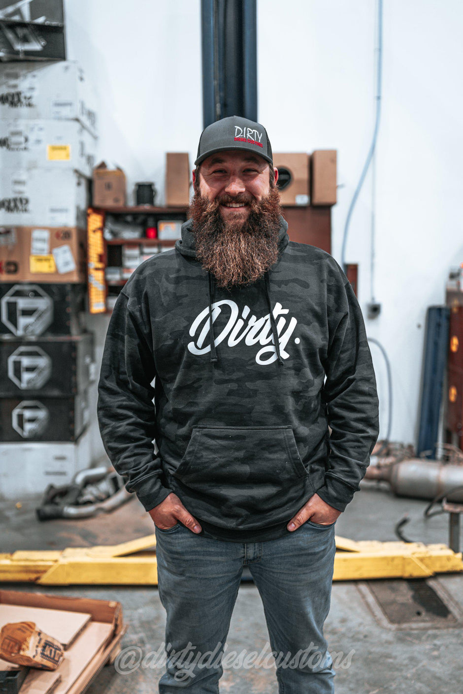 Dirty Diesel Camo Pullover Hoodie