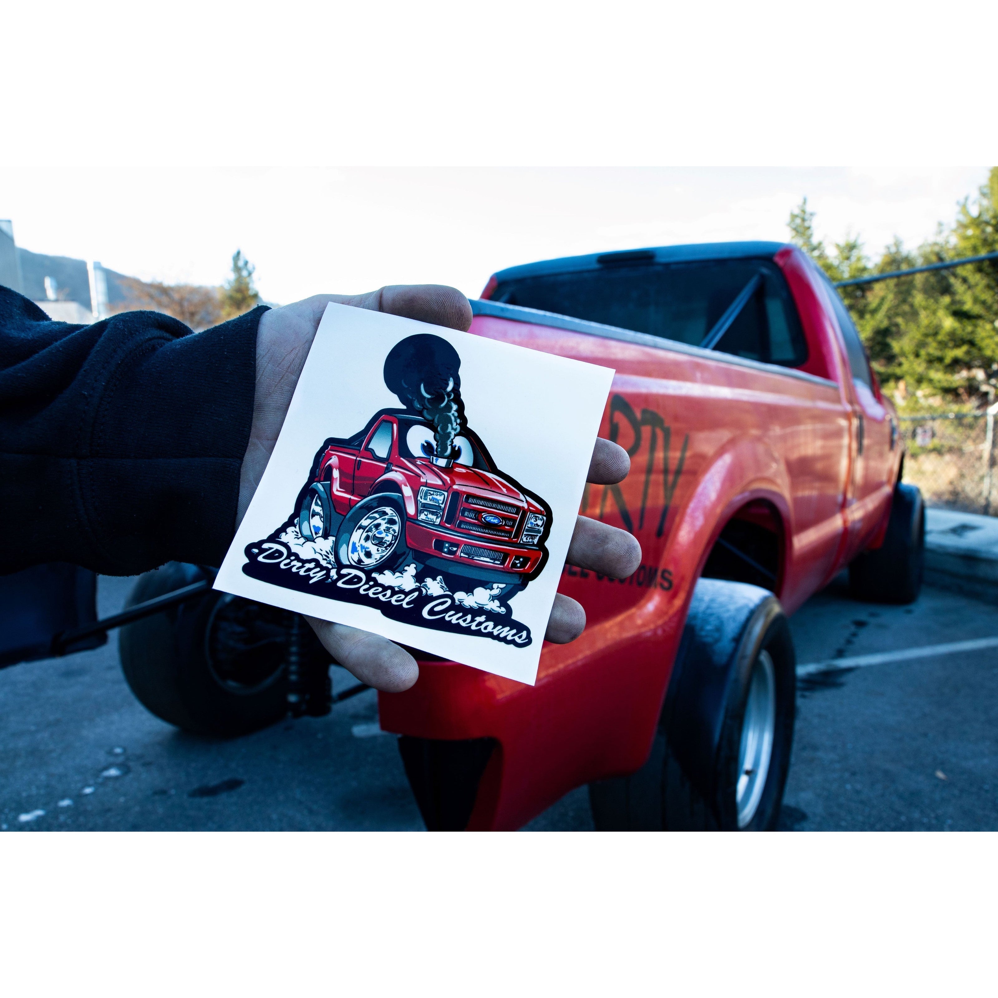 Dirty Diesel Cartoon Drag Truck Stickers