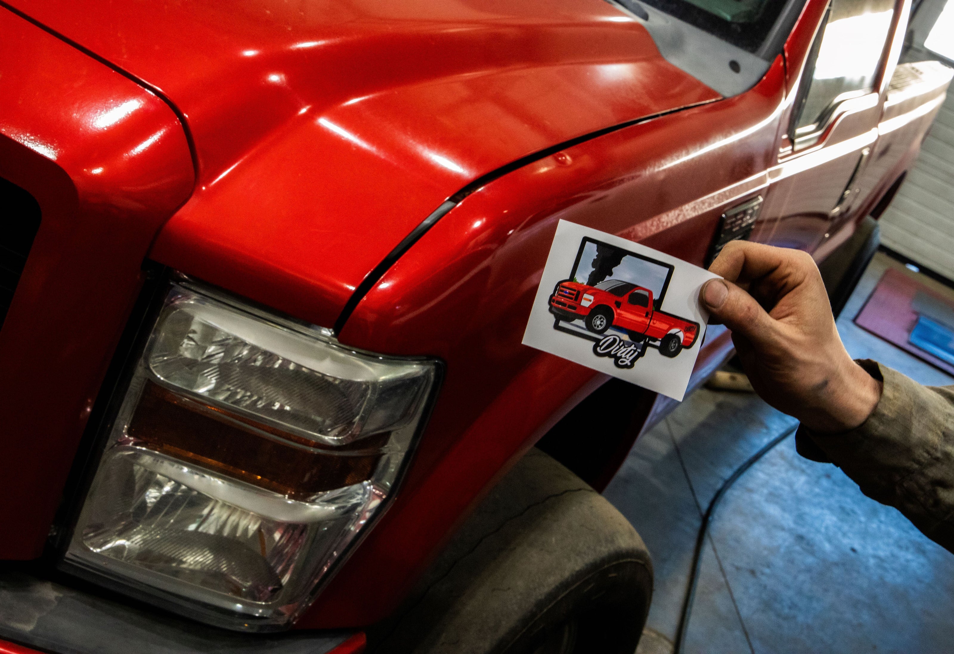Dirty Diesel Cartoon Drag Truck Stickers