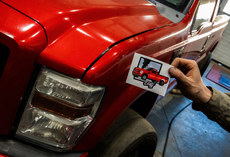 Dirty Diesel Cartoon Drag Truck Stickers
