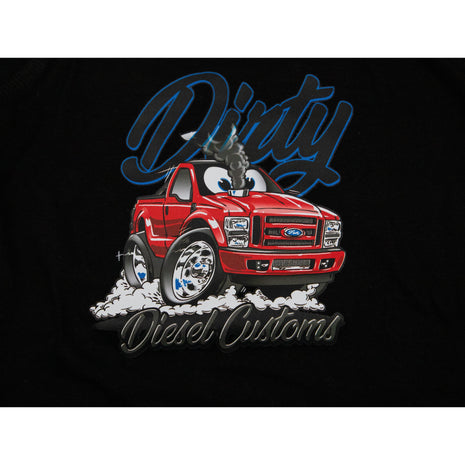 Dirty Diesel Cartoon Truck Baby Onesie