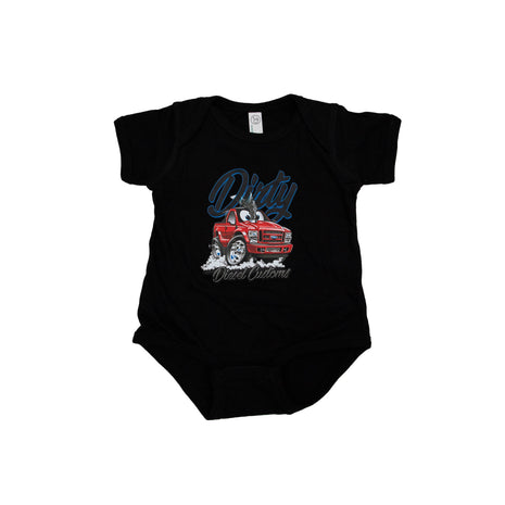 Dirty Diesel Cartoon Truck Baby Onesie