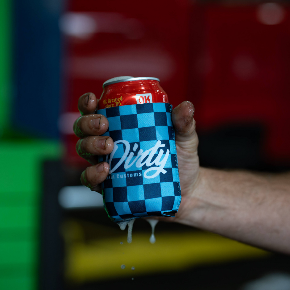 Dirty Diesel Checkered Drink Koozies