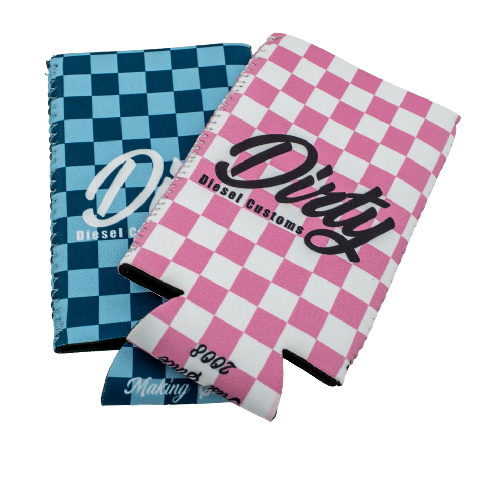 Dirty Diesel Checkered Drink Koozies