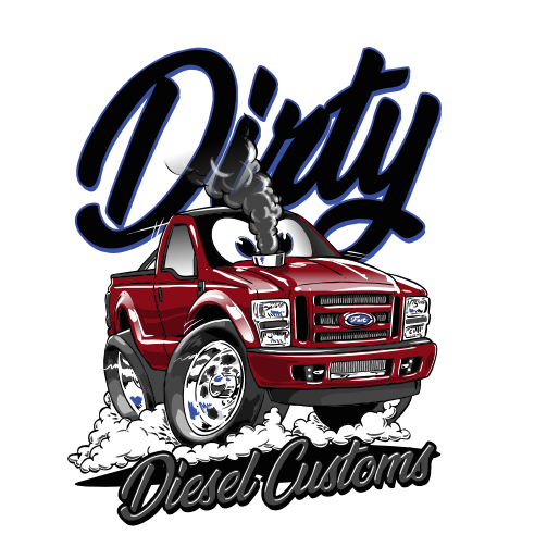 Dirty Diesel Kids Cartoon Truck T-Shirt