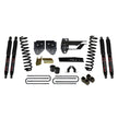 Suspension Lift Kit w/Shock 4 Inch Lift 17-19 Ford F-250 Super Duty Incl. Front Coil Springs Bump Stop Spacers Relocation Brackets Rear Lift Blocks U-Bolts Black Max 8500 Shocks Skyjacker