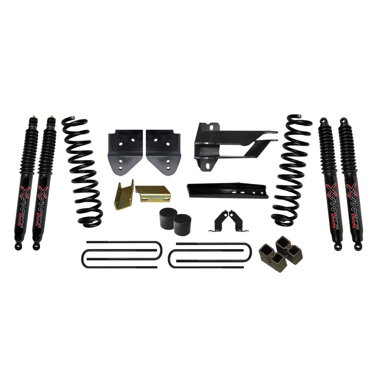 Skyjacker Lift Kit Skyjacker w/Shock Front Other Color: 4Lifetime Coil Inch Parts Black LiftWarranty s Springs Required 17-19 Ford For A Complete lift