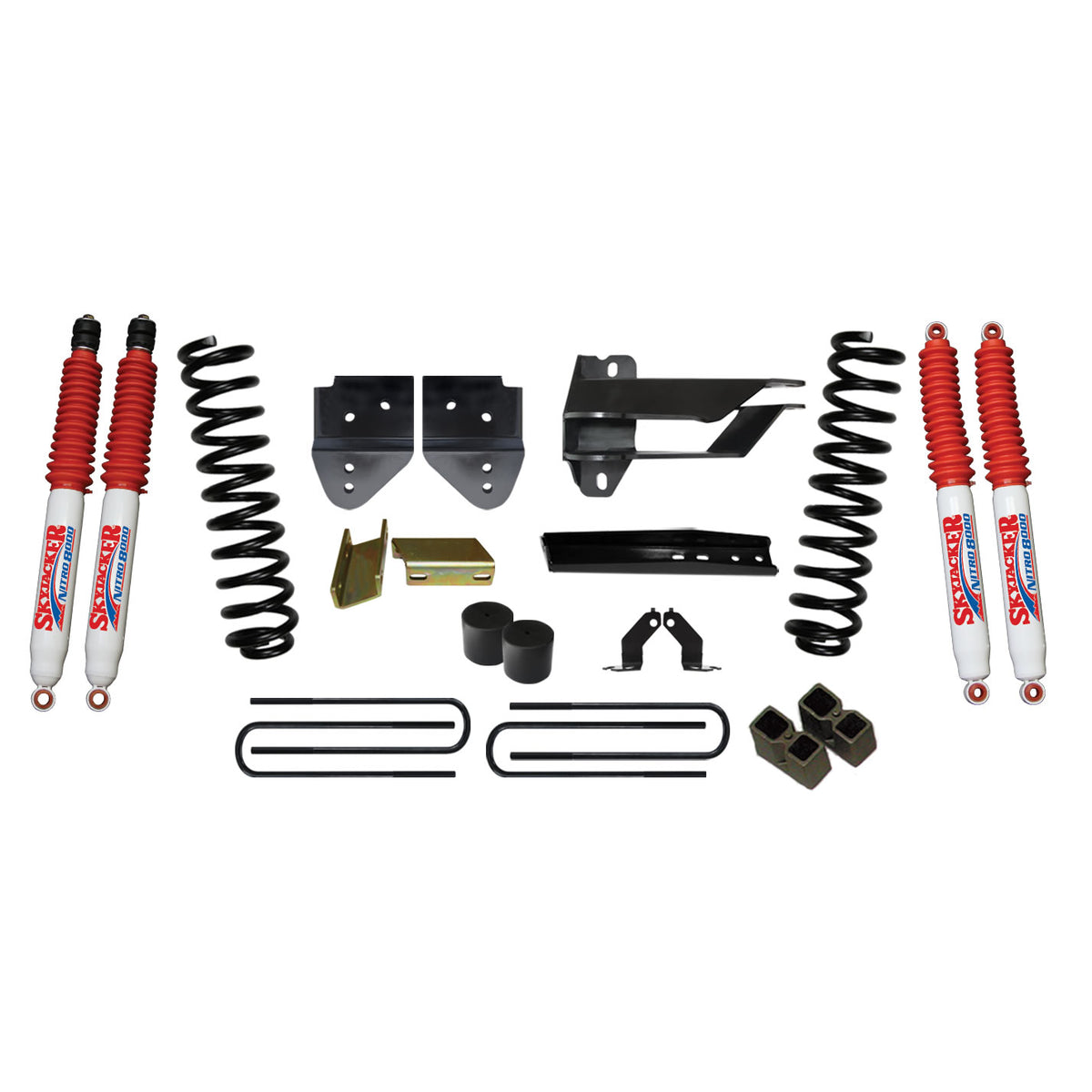 Skyjacker Lift Kit Shock Nitro Features: Front Lift Skyjacker w/Shock Height: Upper/Lower Limited Series: 8000 Coil 4Spacers Springs Inch Radius s Inc