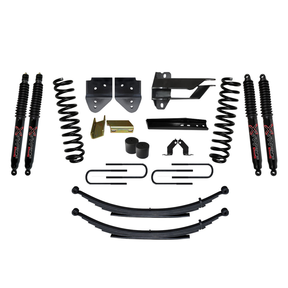 Skyjacker F17451KS-B Suspension Lift Kit w/Shock Front Limited Bump Lift Coil StopInch 4Lifetime Height: LiftWarranty Incl. Front Springs 4Spacers Inc